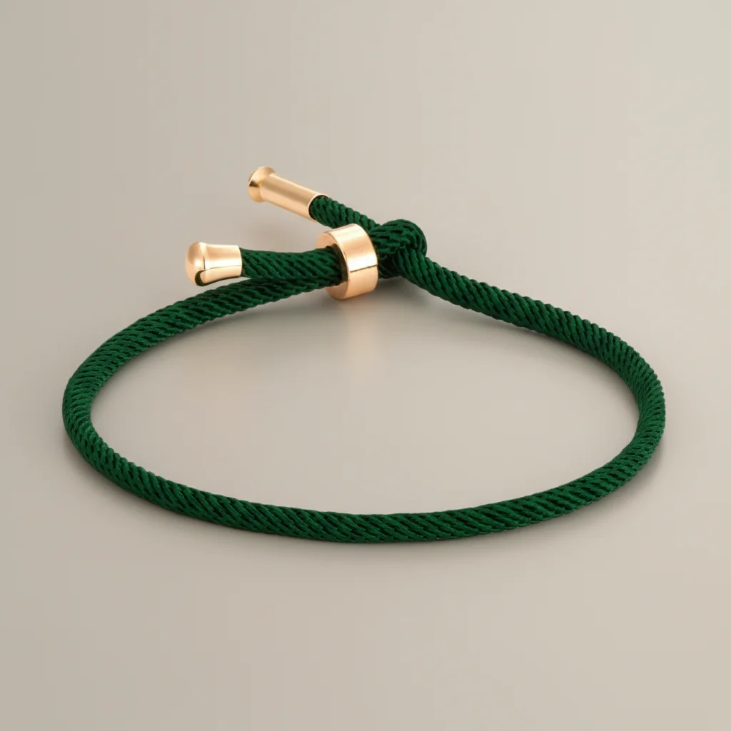 bracelet corde ajustable détails plaqué or - Vue 20 - bracelet corde