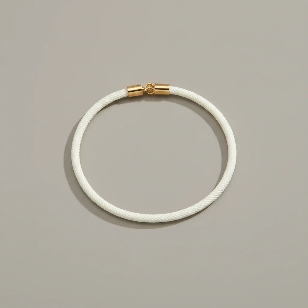 bracelet corde ajustable détails plaqué or - Vue 3 - bracelet corde