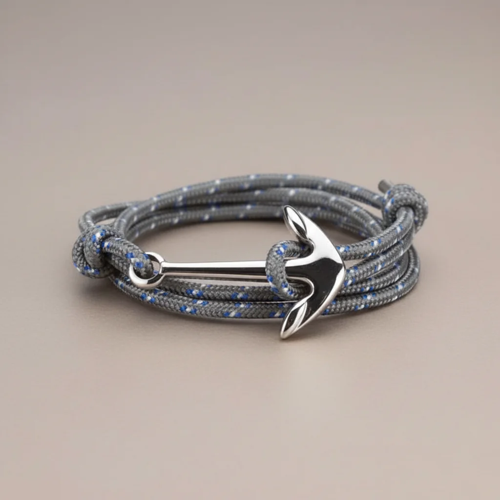 Bracelet corde ancre marine ajustable - Vue 11 - bracelet corde