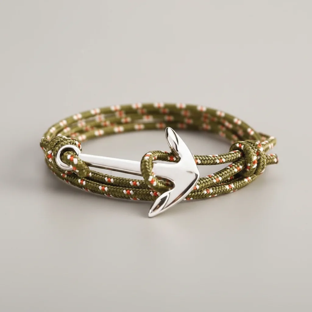 Bracelet corde ancre marine ajustable - Vue 13 - bracelet corde