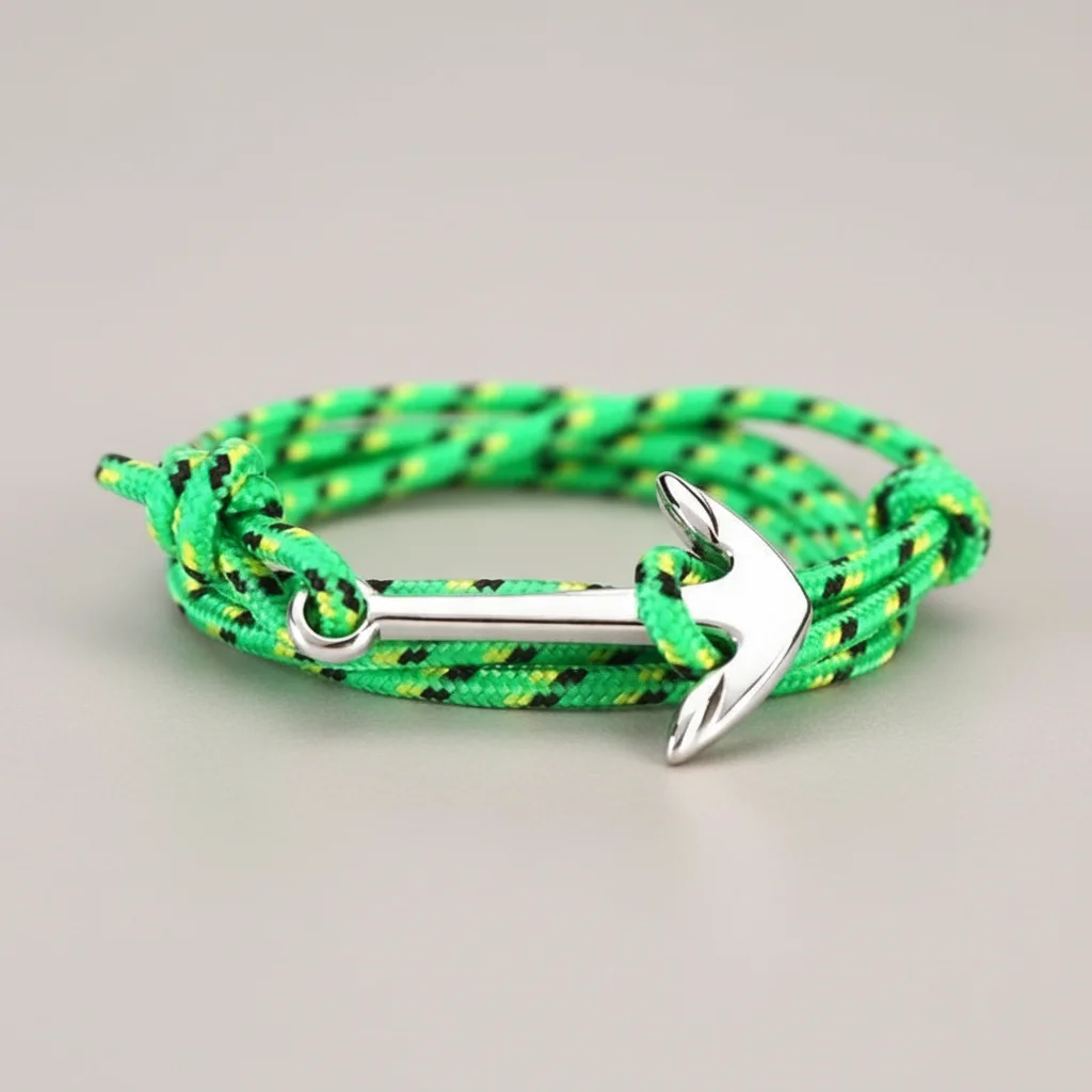 Bracelet corde ancre marine ajustable - Vue 14 - bracelet corde