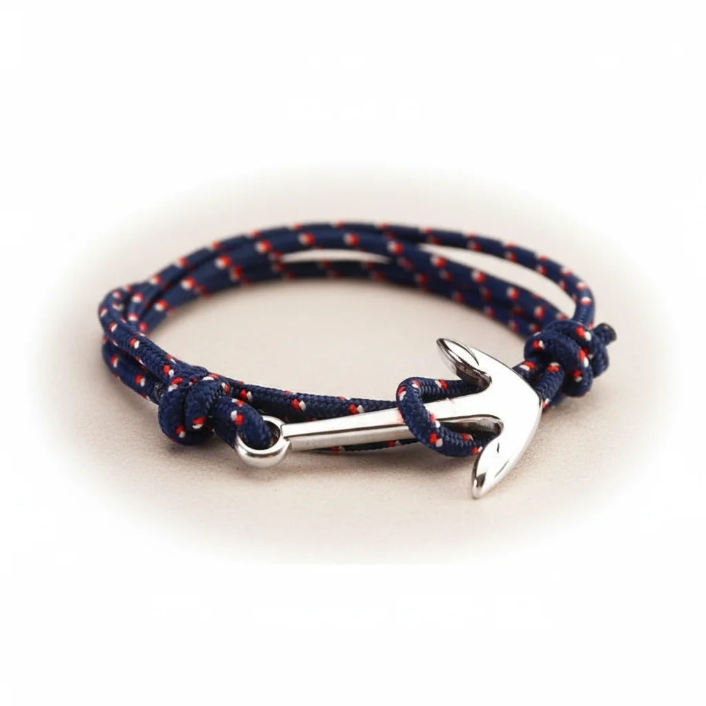 Bracelet corde ancre marine ajustable - Vue 6 - bracelet corde