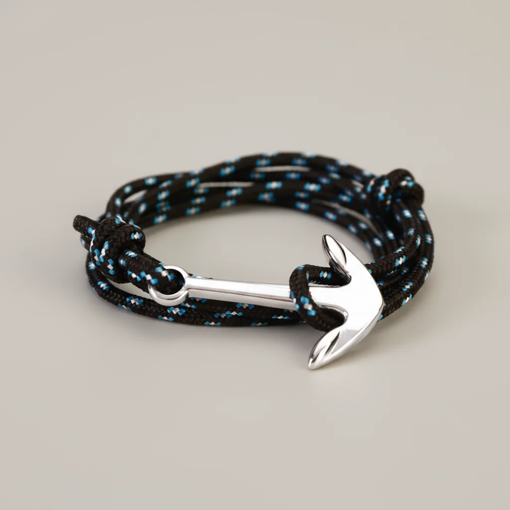 Bracelet corde ancre marine ajustable - Vue 8 - bracelet corde