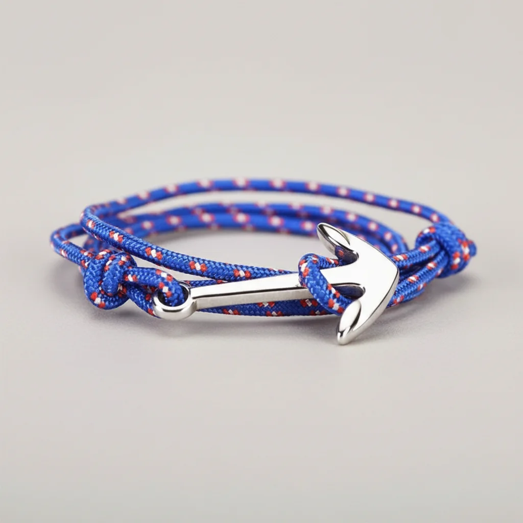 Bracelet corde ancre marine ajustable - Vue 9 - bracelet corde