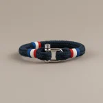 bracelet corde coton tressé fermoir marin - Vue 1 - bracelet corde