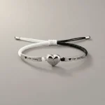 Bracelet corde couple aimanté personnalisable acier - Vue 1 - bracelet corde