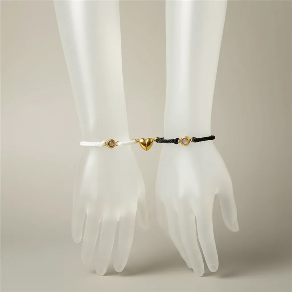 Bracelet corde couple photo personnalisable - Vue 5 - bracelet corde