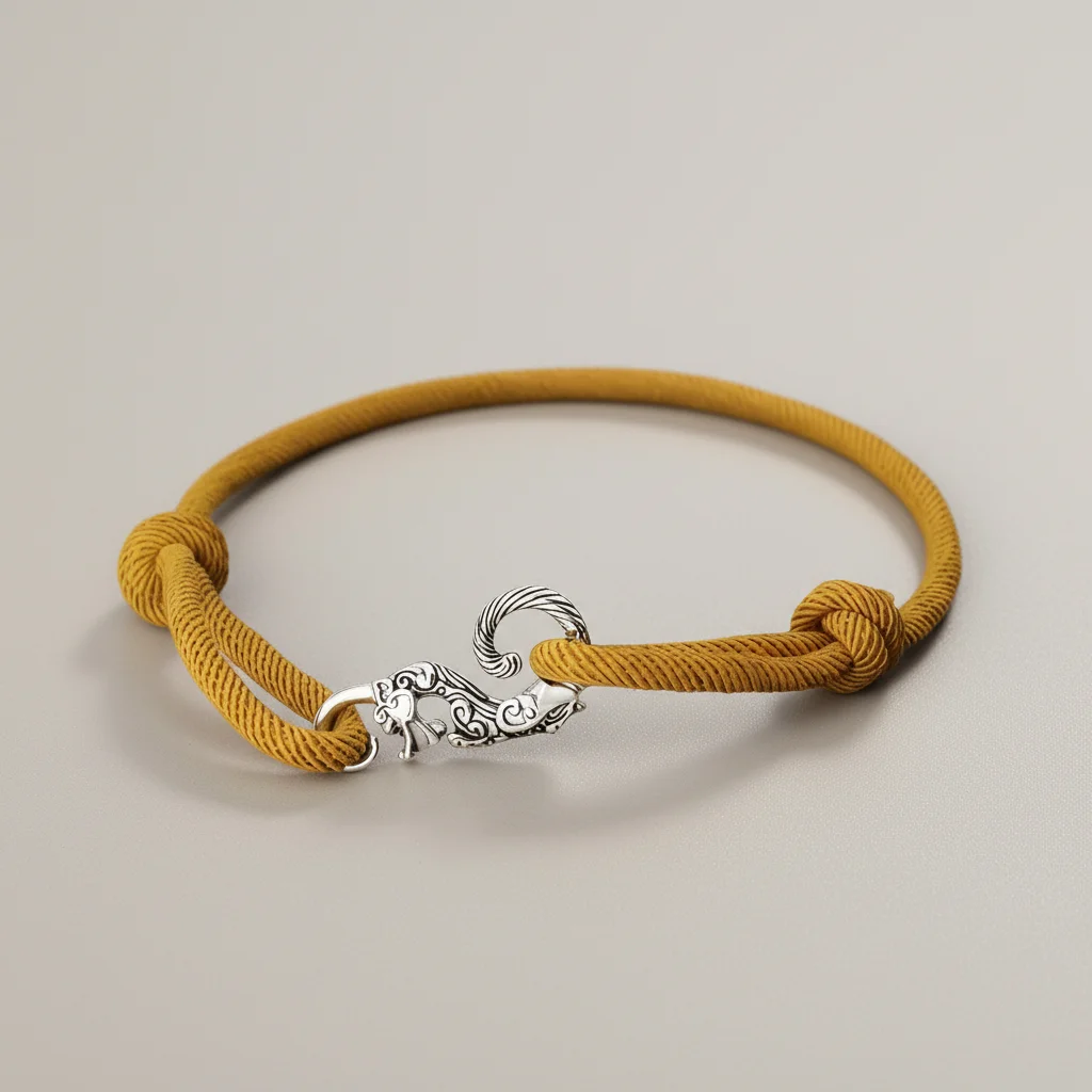Bracelet corde dragon cuivre ajustable homme - Vue 7 - bracelet corde