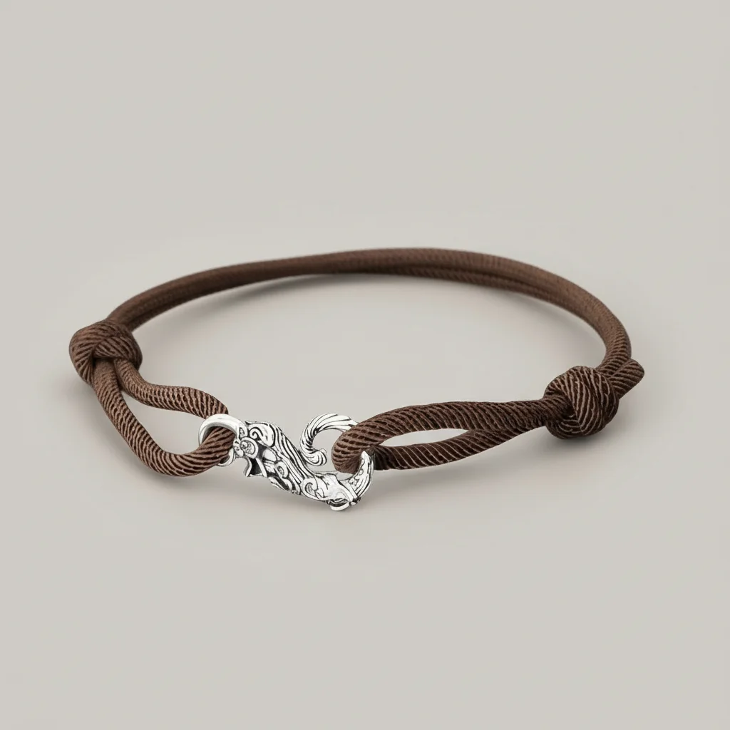 Bracelet corde dragon cuivre ajustable homme - Vue 8 - bracelet corde