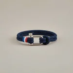 Bracelet corde fermoir manille inspiration marine - Vue 1 - bracelet corde