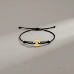 Bracelet corde homme charm titane ajustable - Vue 1 - bracelet corde