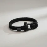 Bracelet corde homme fermoir acier minimaliste - Vue 1 - bracelet corde