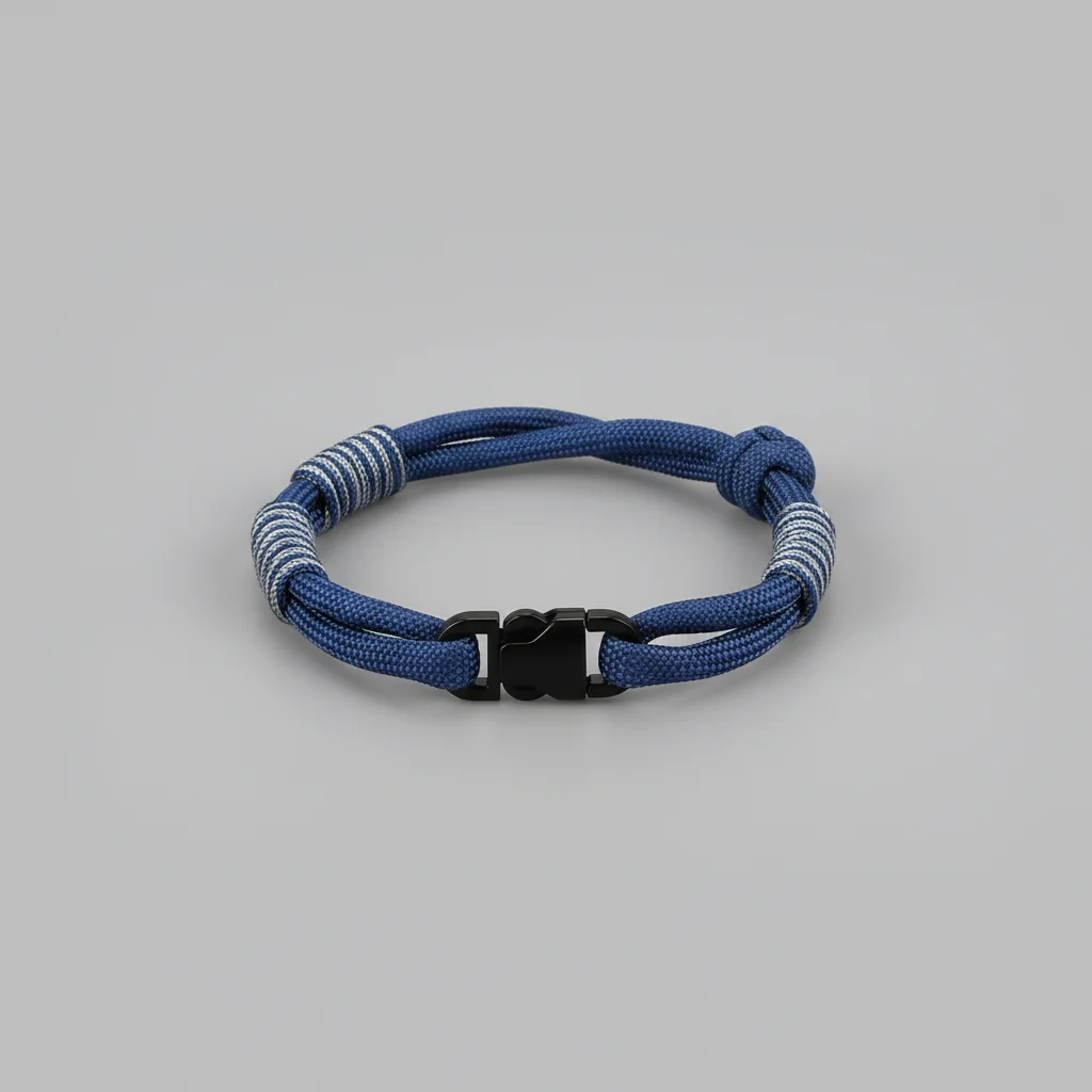Bracelet corde nœud coulissant ajustable - Vue 1 - bracelet corde