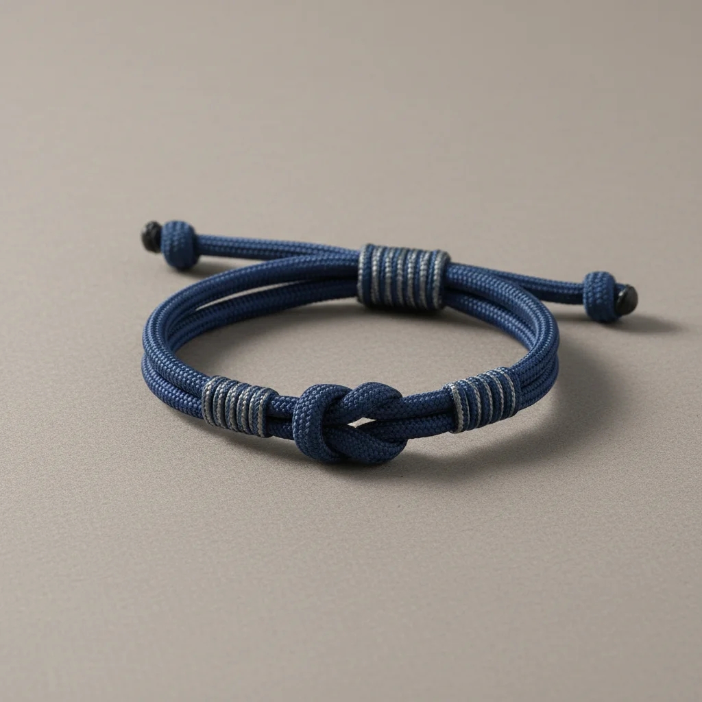Bracelet corde nœud coulissant ajustable - Vue 4 - bracelet corde