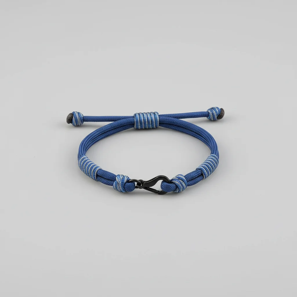 Bracelet corde nœud coulissant ajustable - Vue 5 - bracelet corde