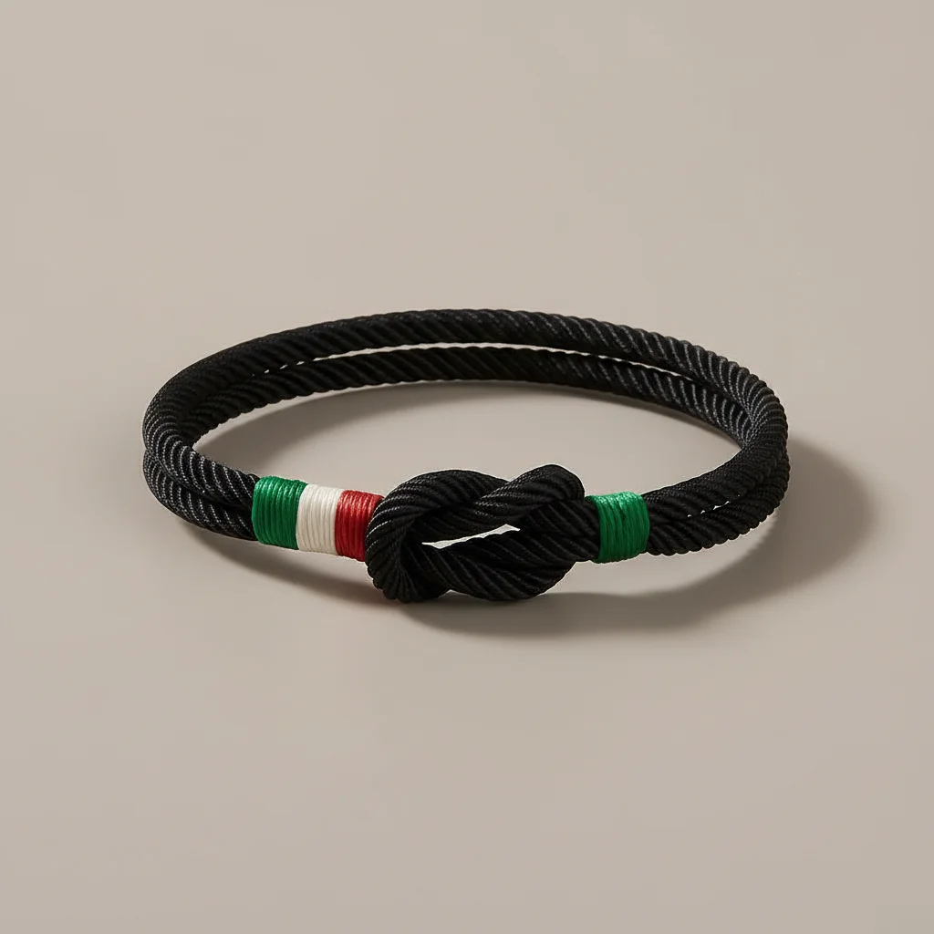 bracelet corde nœud italien en nylon - Vue 3 - bracelet corde
