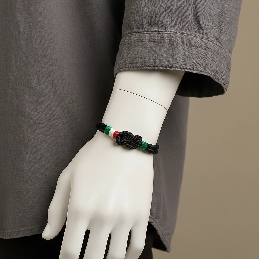 bracelet corde nœud italien en nylon - Vue 5 - bracelet corde