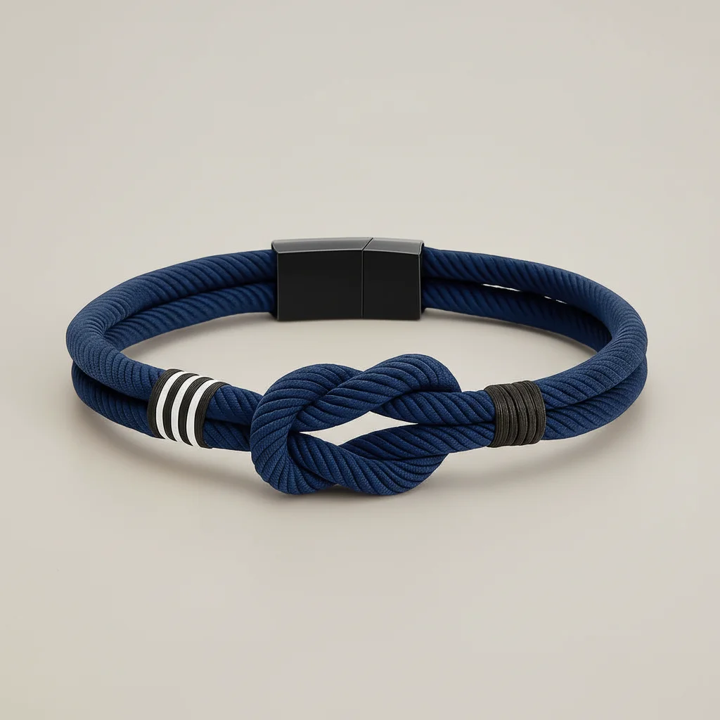 Bracelet corde nœud marin élégant - Vue 6 - bracelet corde