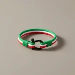 Bracelet corde nylon et fermoir manille - Vue 1 - bracelet corde
