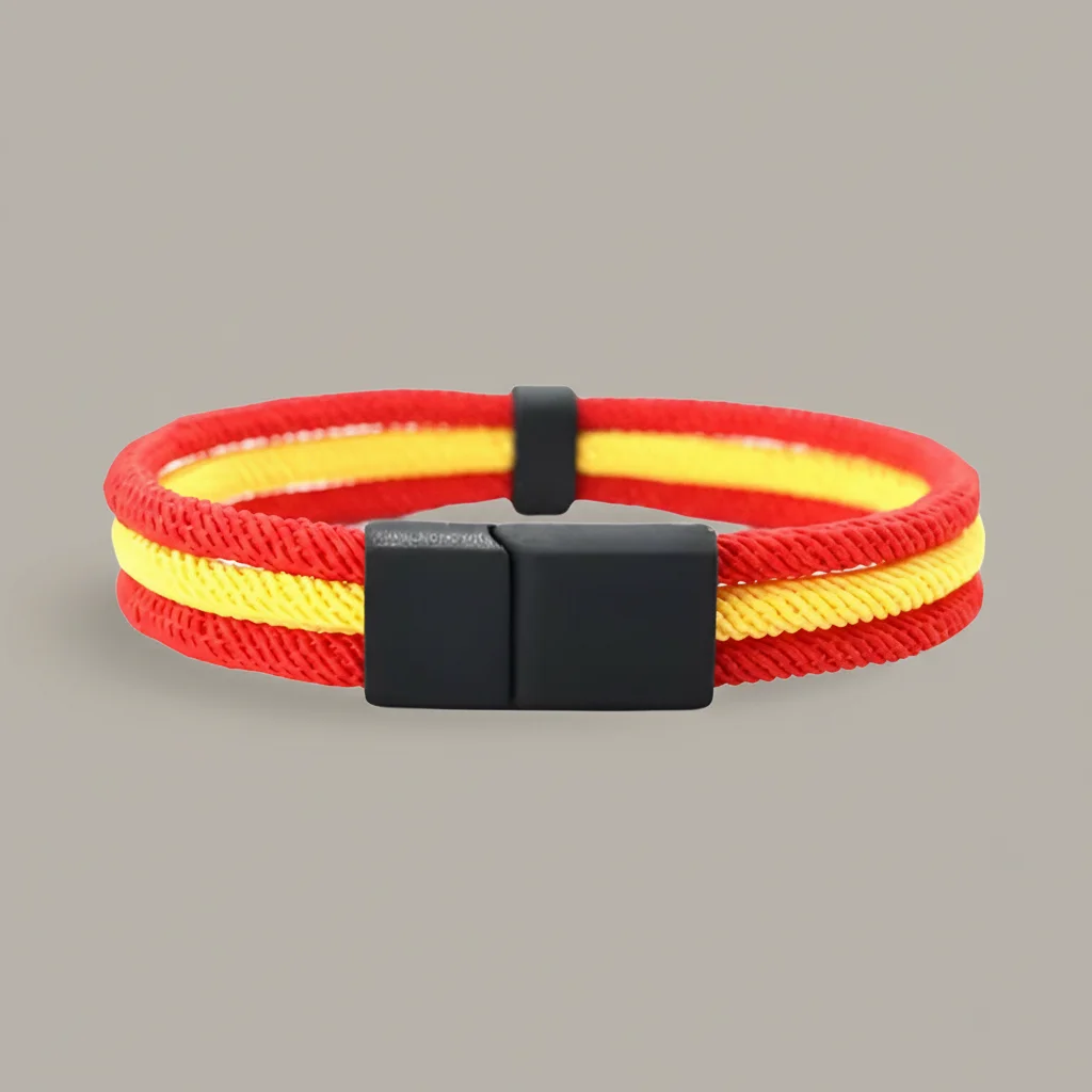 Bracelet corde nylon tressé fermoir aimanté - Vue 10 - bracelet corde