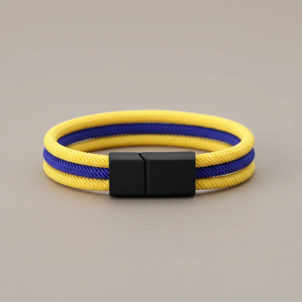Bracelet corde nylon tressé fermoir aimanté - Vue 11 - bracelet corde