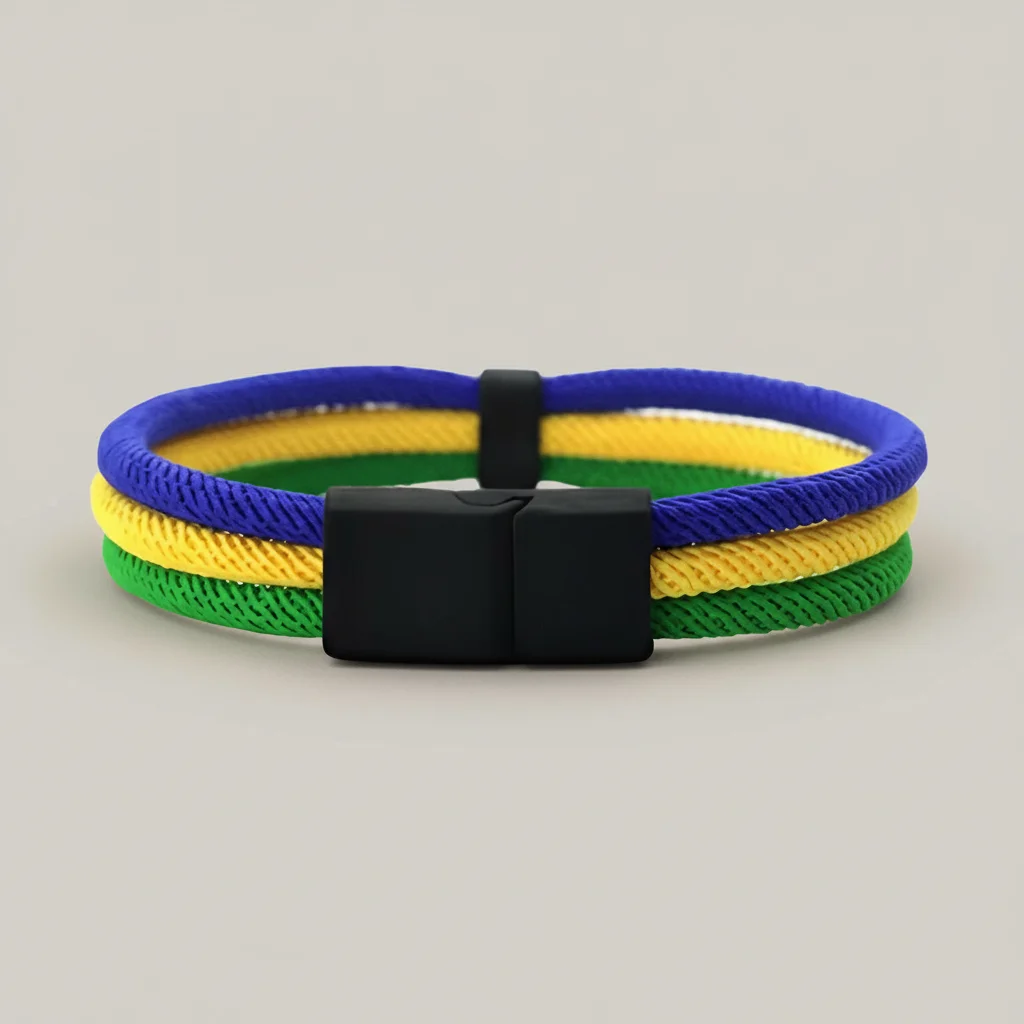 Bracelet corde nylon tressé fermoir aimanté - Vue 12 - bracelet corde
