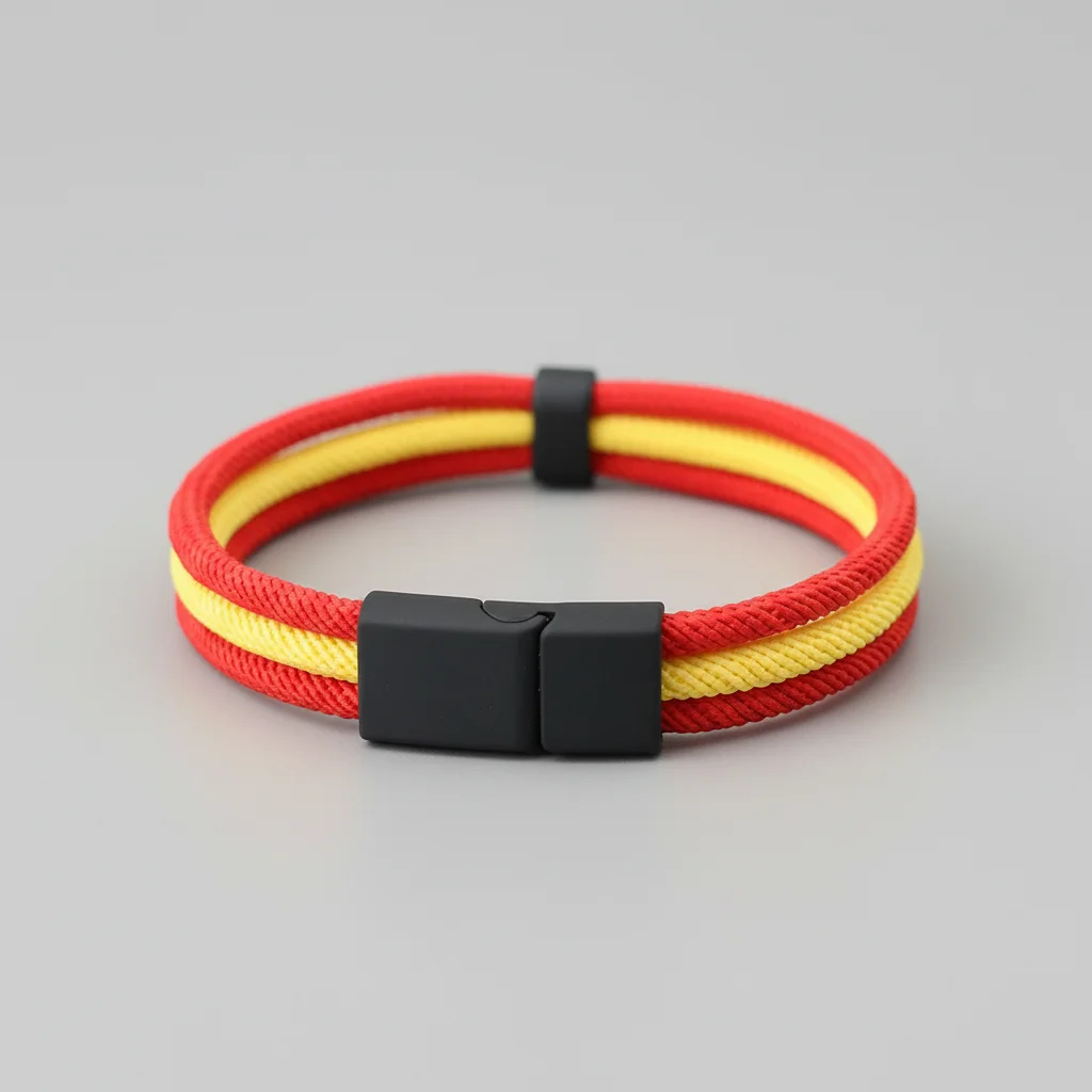 Bracelet corde nylon tressé fermoir aimanté - Vue 8 - bracelet corde
