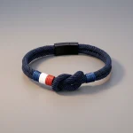 Bracelet corde patriotique avec fermoir magnétique - Vue 1 - bracelet corde