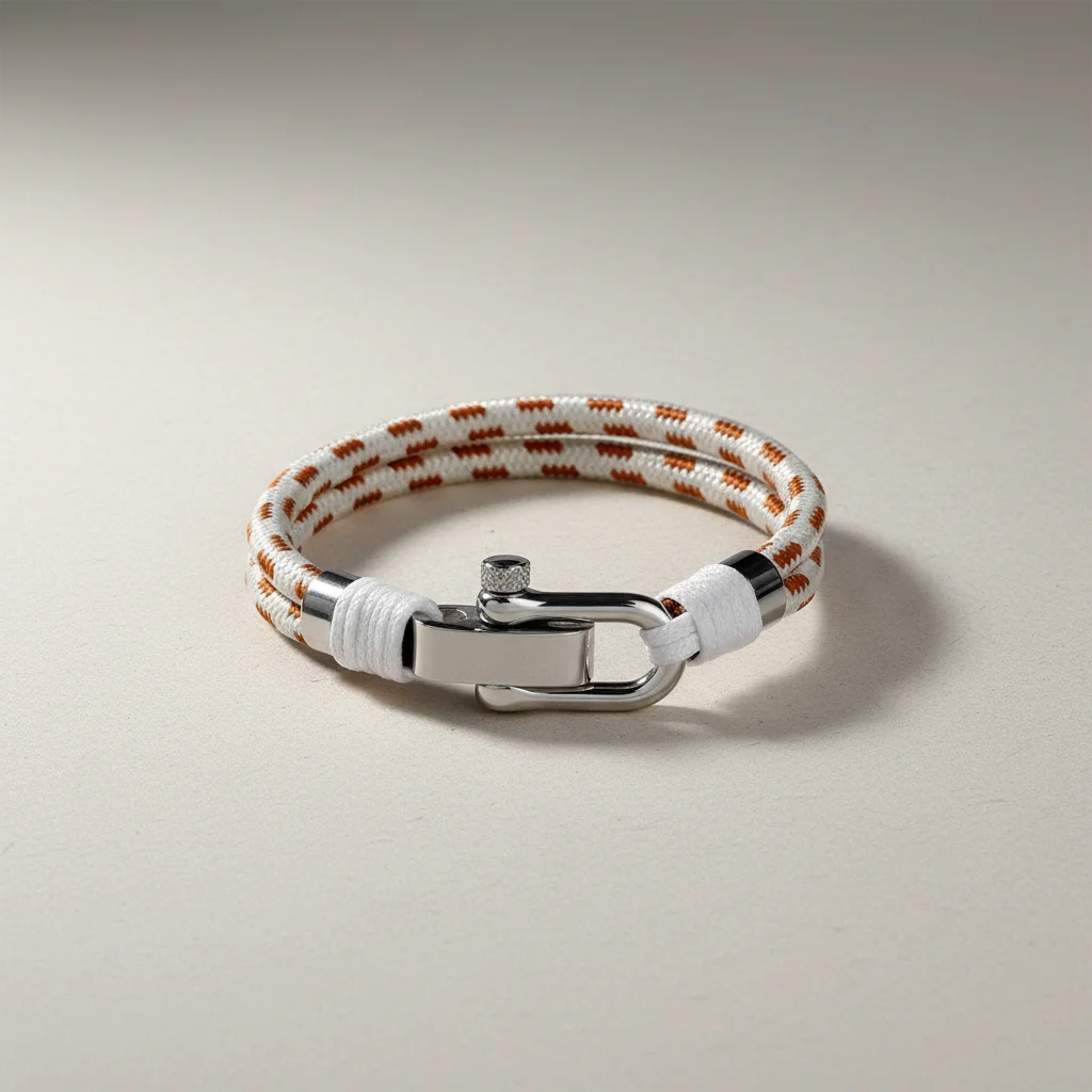 Bracelet corde personnalisable fermoir acier homme - Vue 11 - bracelet corde