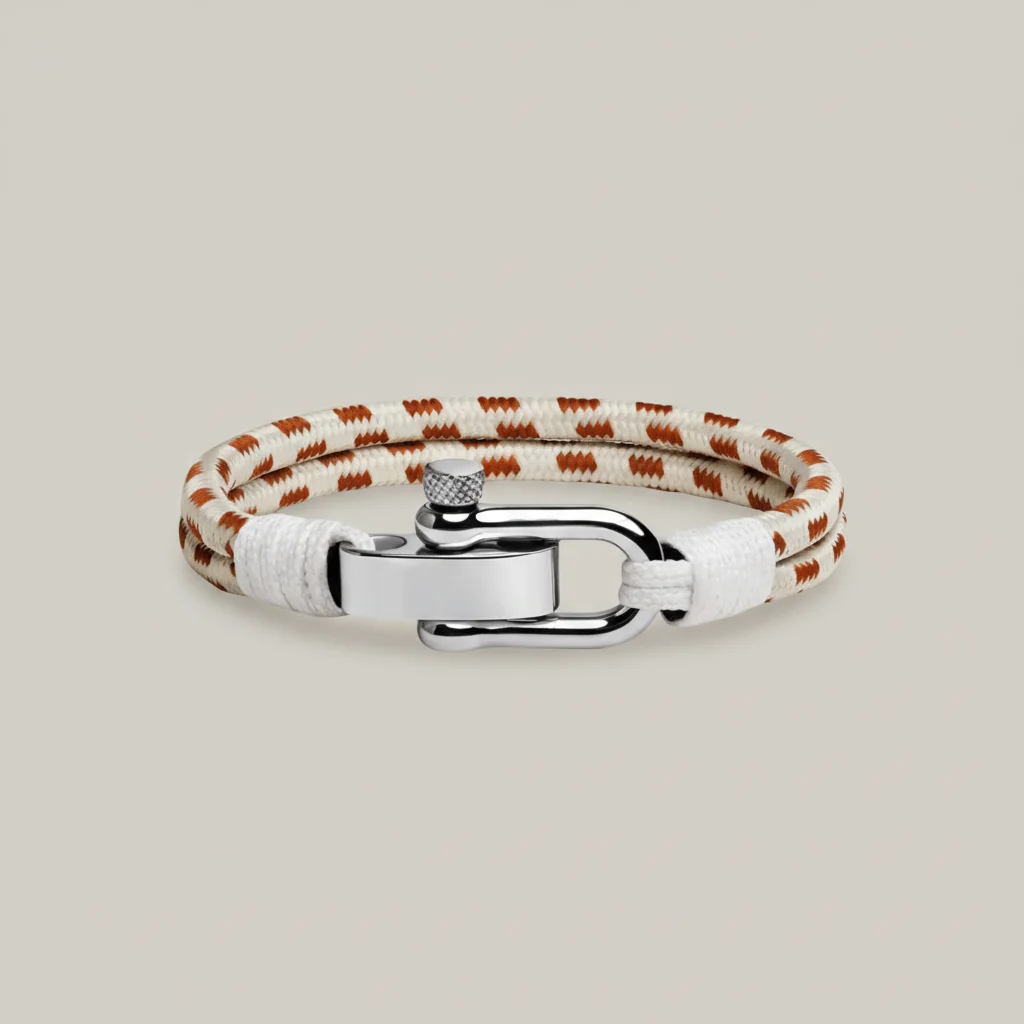 Bracelet corde personnalisable fermoir acier homme - Vue 15 - bracelet corde