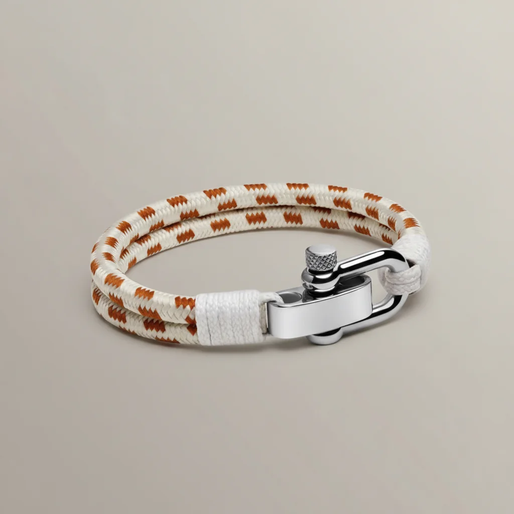 Bracelet corde personnalisable fermoir acier homme - Vue 16 - bracelet corde