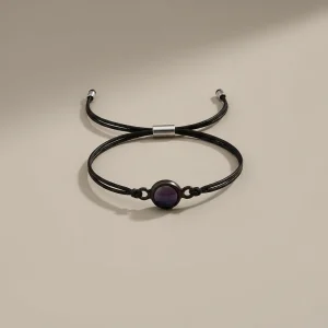 Bracelet corde photo personnalisable souvenir projeté - Vue 1 - bracelet corde