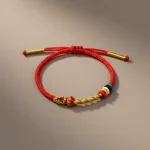 Bracelet corde porte-bonheur fil rouge - Vue 1 - bracelet corde