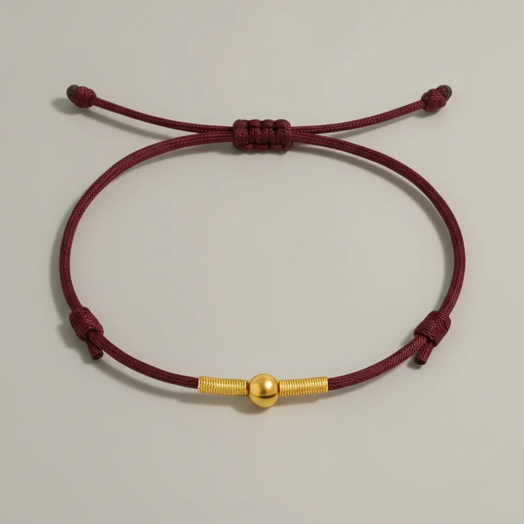 Bracelet corde porte-bonheur fil rouge ajustable - Vue 11 - bracelet corde