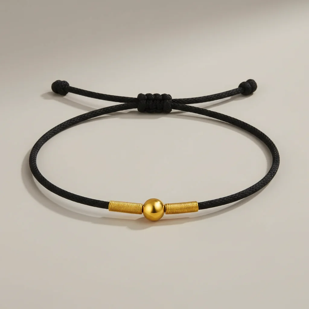 Bracelet corde porte-bonheur fil rouge ajustable - Vue 12 - bracelet corde