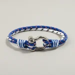 bracelet corde style marin fermoir manille - Vue 1 - bracelet corde