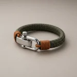 Bracelet corde style marin fermoir manille ajustable - Vue 1 - bracelet corde