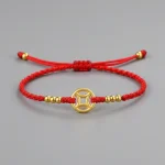 Bracelet corde symbole prospérité ajustable - Vue 1 - bracelet corde