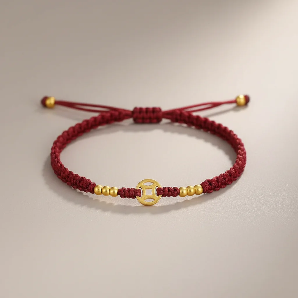 Bracelet corde symbole prospérité ajustable - Vue 11 - bracelet corde