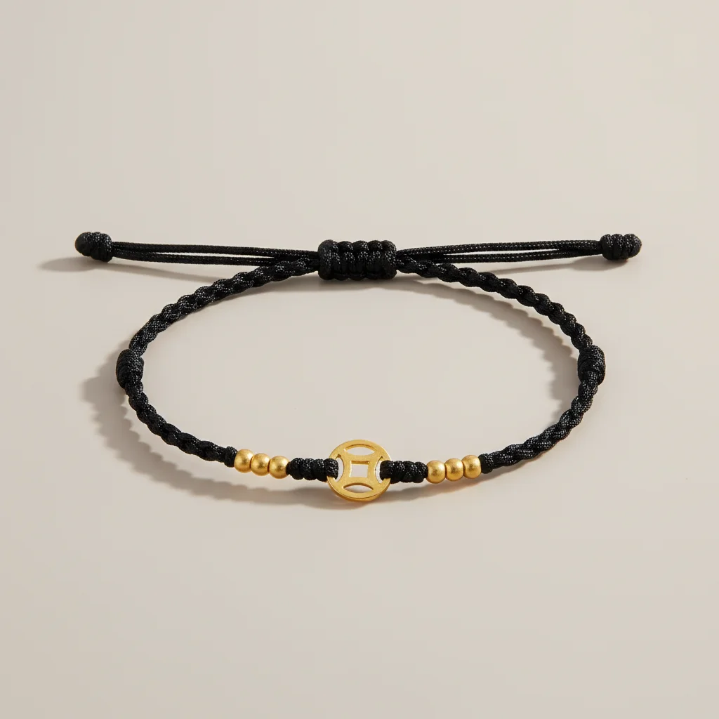 Bracelet corde symbole prospérité ajustable - Vue 12 - bracelet corde