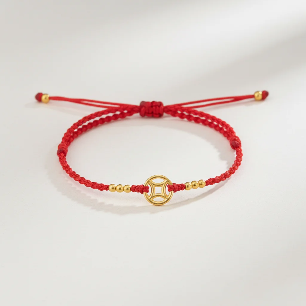 Bracelet corde symbole prospérité ajustable - Vue 6 - bracelet corde