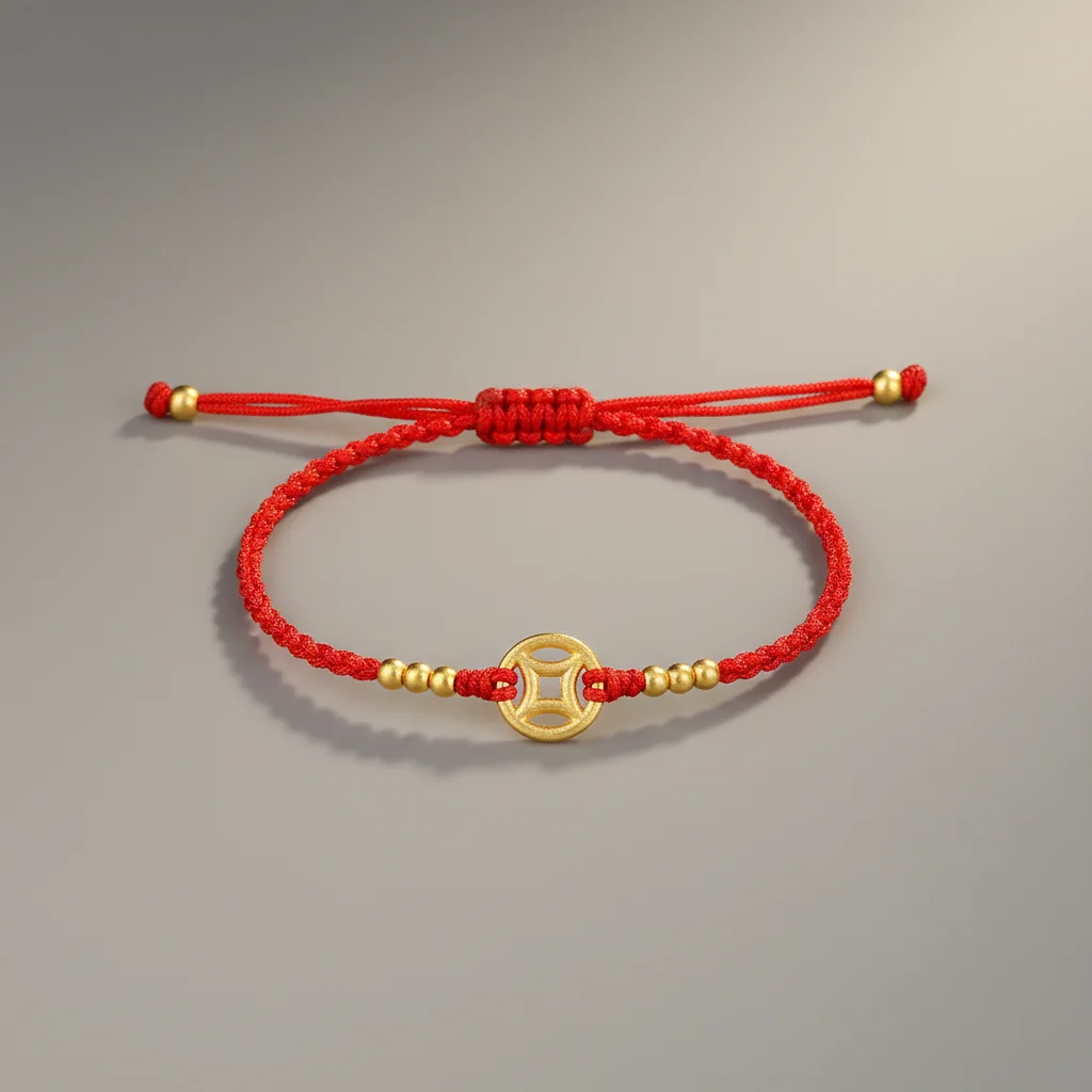 Bracelet corde symbole prospérité ajustable - Vue 7 - bracelet corde
